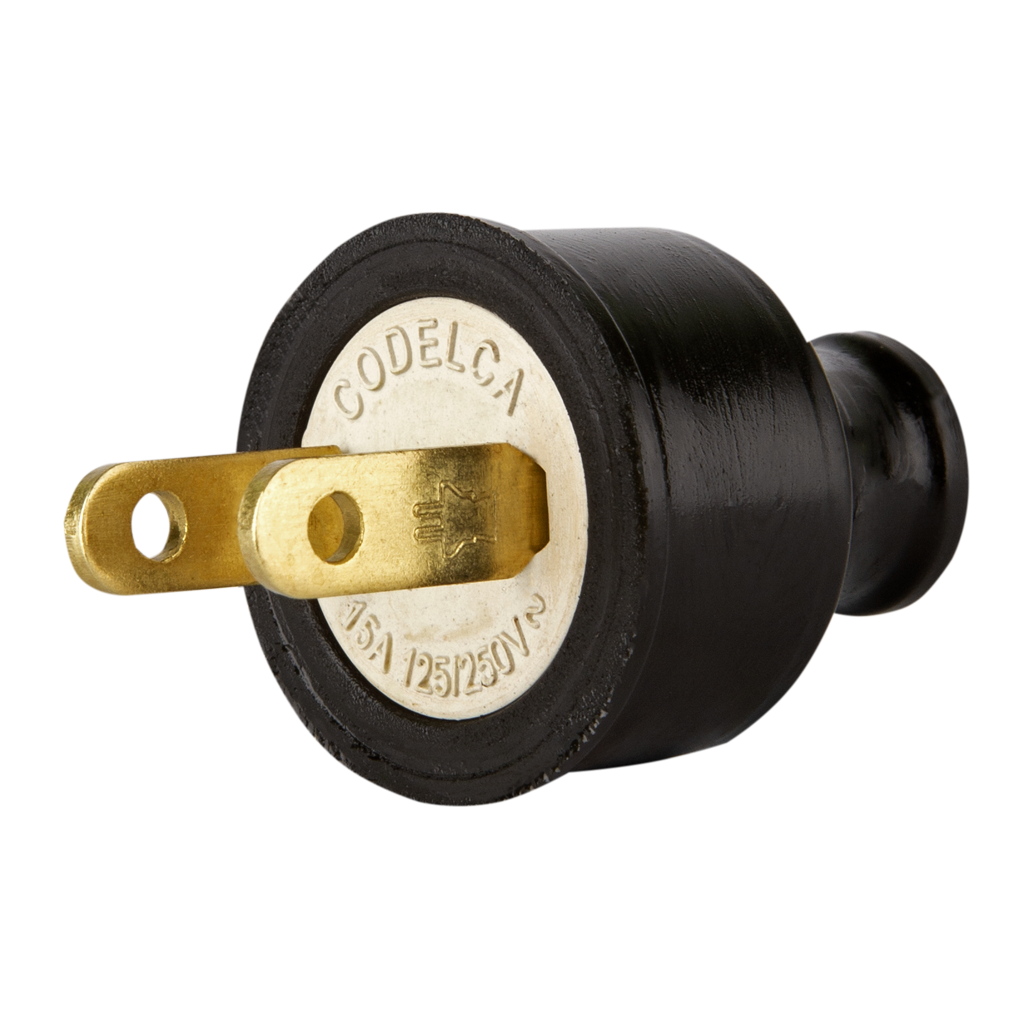 12 Clavija de Caucho Codelca C-018 - Enchufe Doméstico 15A de Alto Rendimiento