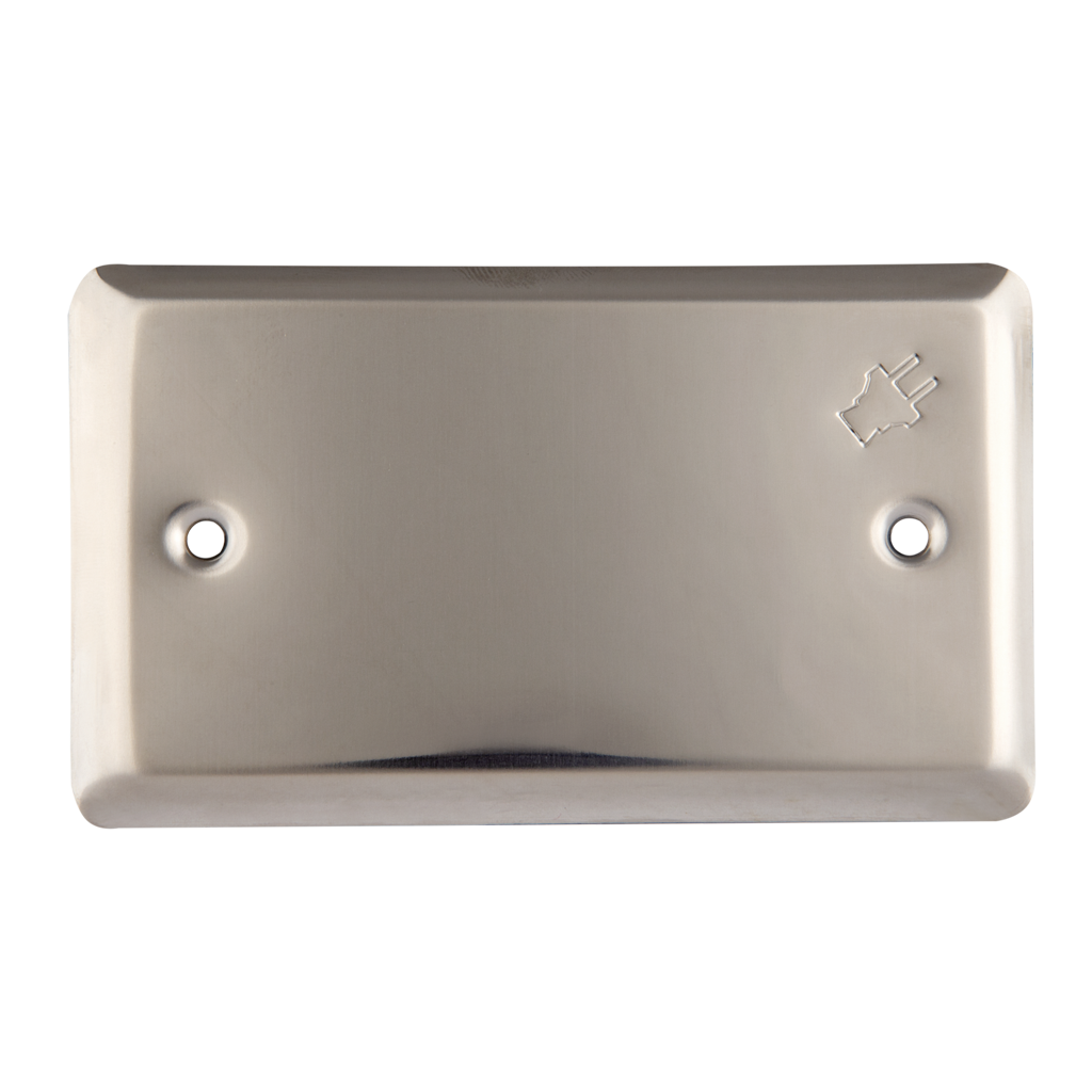 DOCENA TAPA CIEGA 2X4 INOX CON PELICULA PROTECTORA